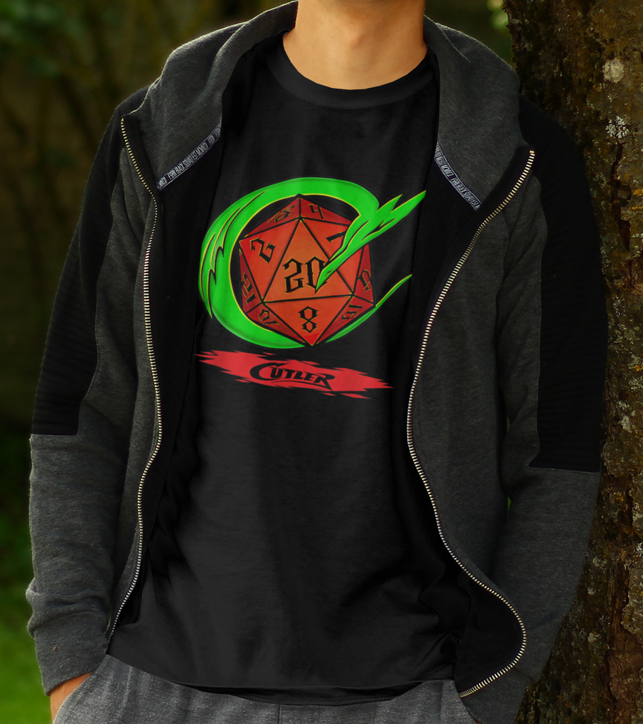 Cutler Dragon D20 Dice Pro Wrestler T-Shirt