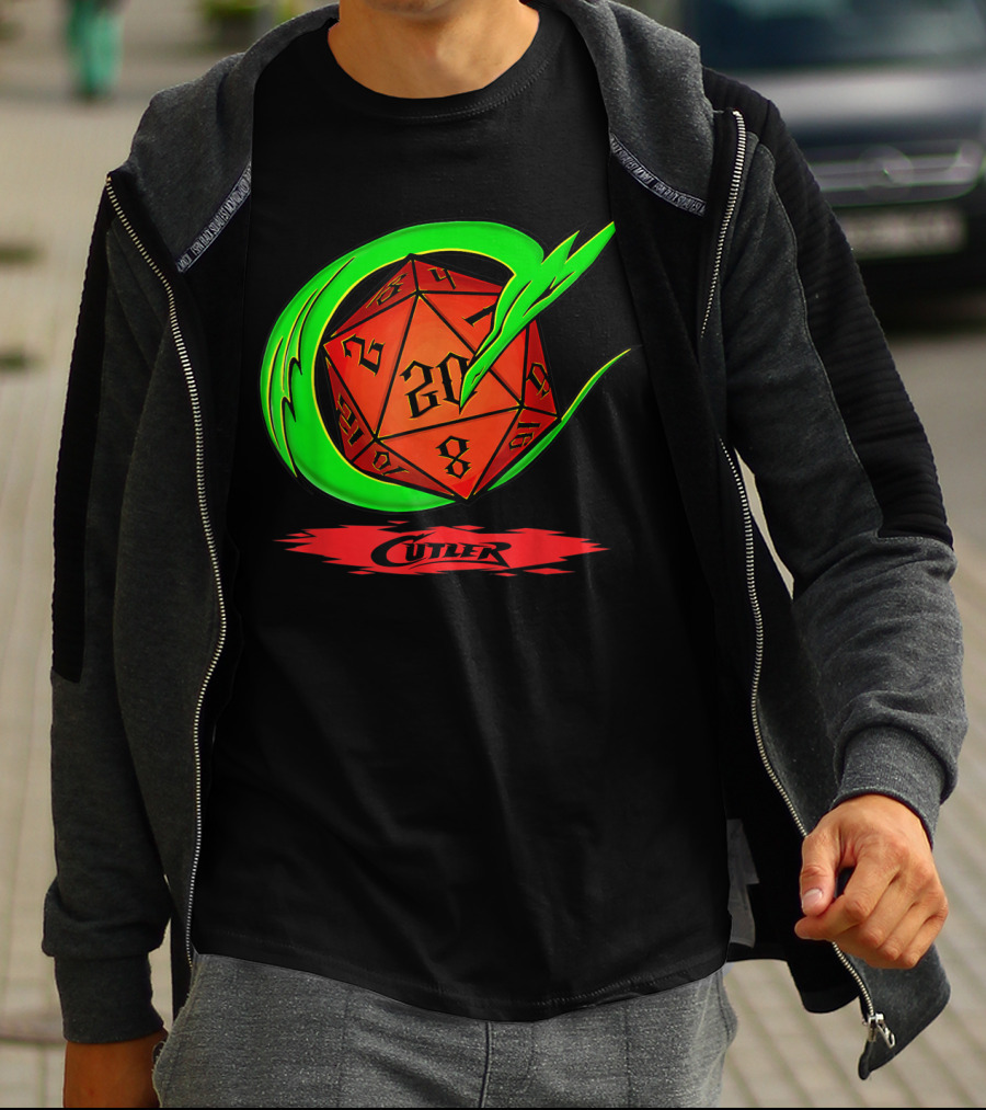 Cutler Dragon D20 Dice Pro Wrestler T-Shirt