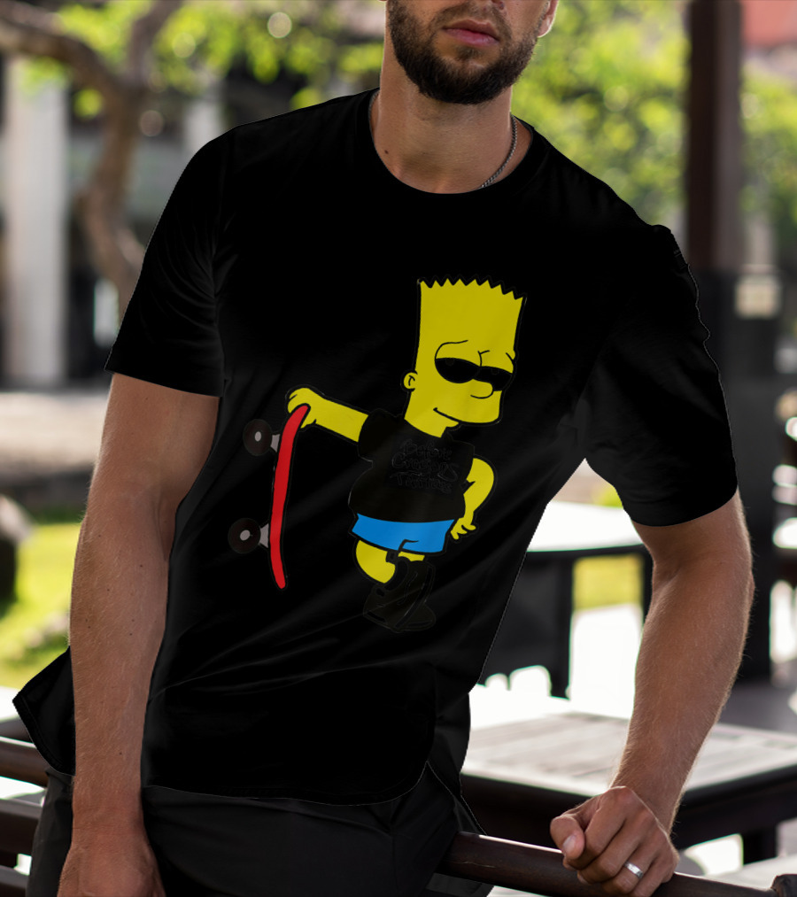 Bsbct Before Crayons Tattoos Bart Skateboard T-Shirt