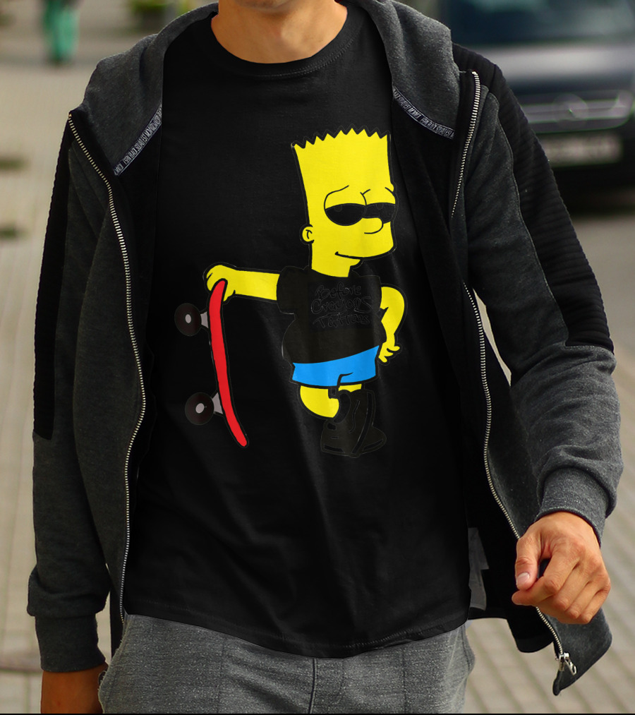 Bsbct Before Crayons Tattoos Bart Skateboard T-Shirt