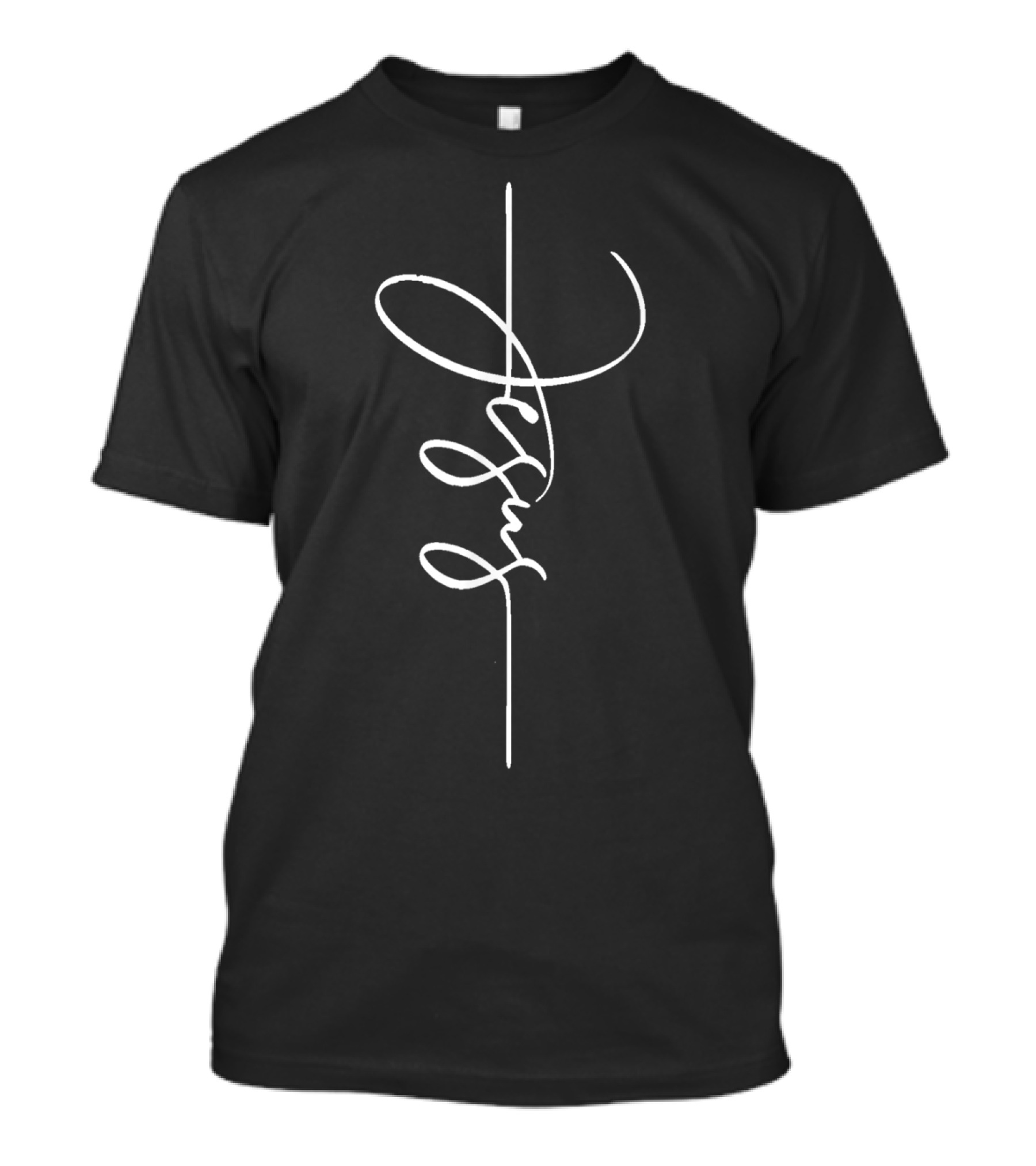 Cool Jesus Vertical Signature Design For Men And Women T-Shirt