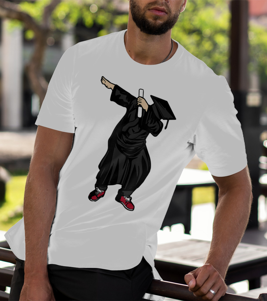 Dabbing Graduate Dance With Grad Hat And Diploma T-Shirt