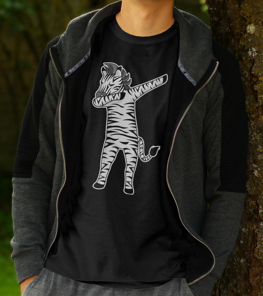 Dabbing Zebra Cool Dancing Equids Fun T-Shirt