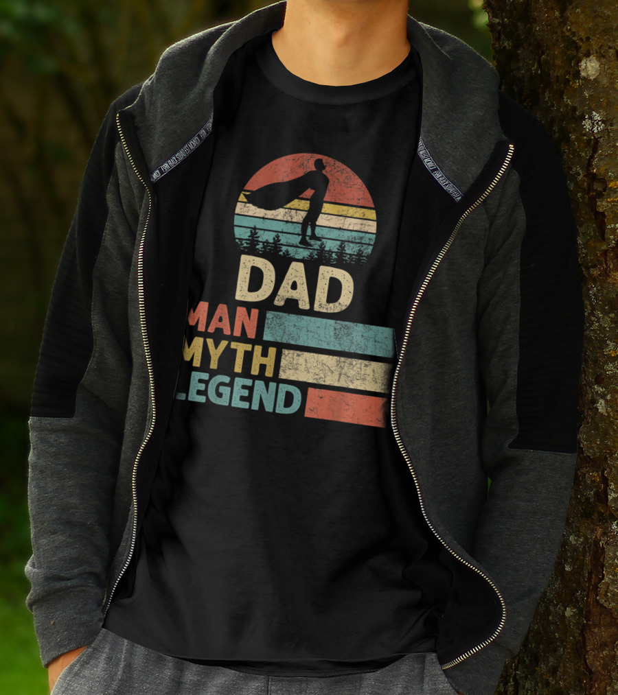 Dad Man Myth Legend Vintage Retro T-Shirt