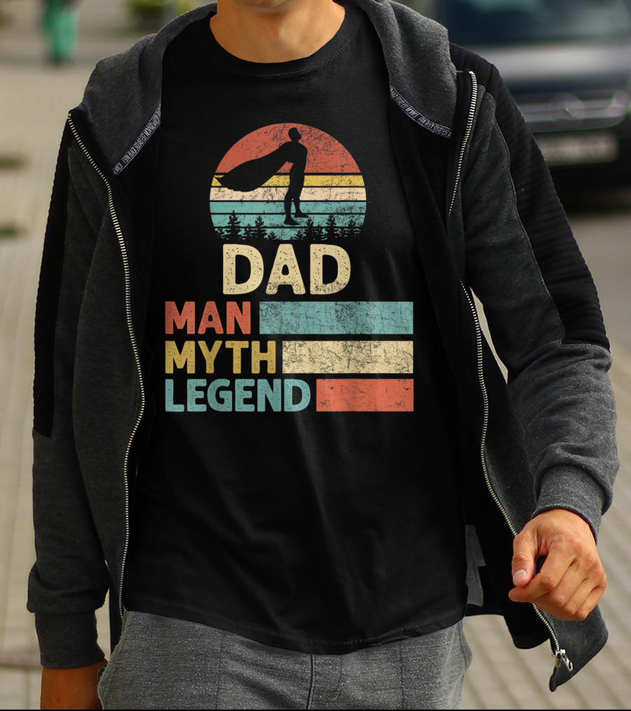 Dad Man Myth Legend Vintage Retro T-Shirt