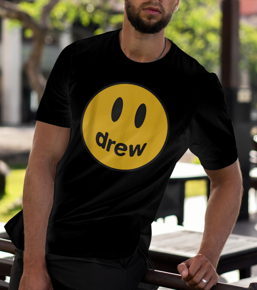 Drew Yellow Smiley Face Icon T-Shirt