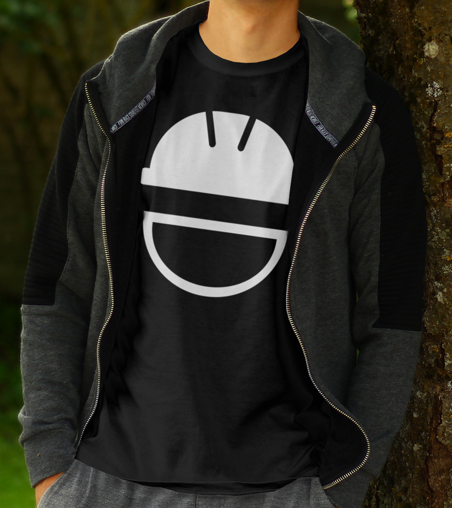 Engineering Hard Hat Smile Icon White Helmet T-Shirt