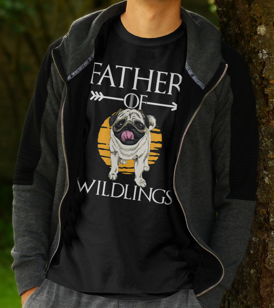 Father Of Wildlings Pug Dog Dad Father's Day T-Shirt