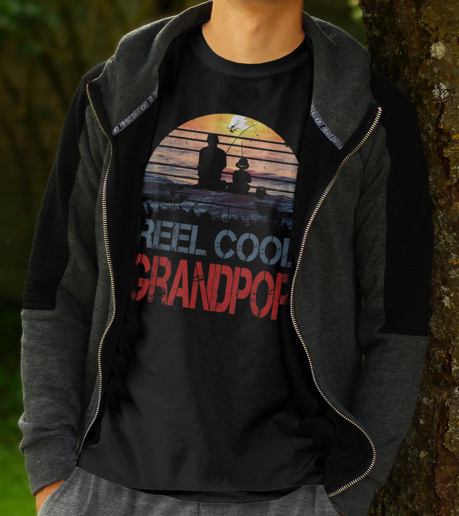Father's Day Gifts Fishing Reel Cool Grandpop T-Shirt