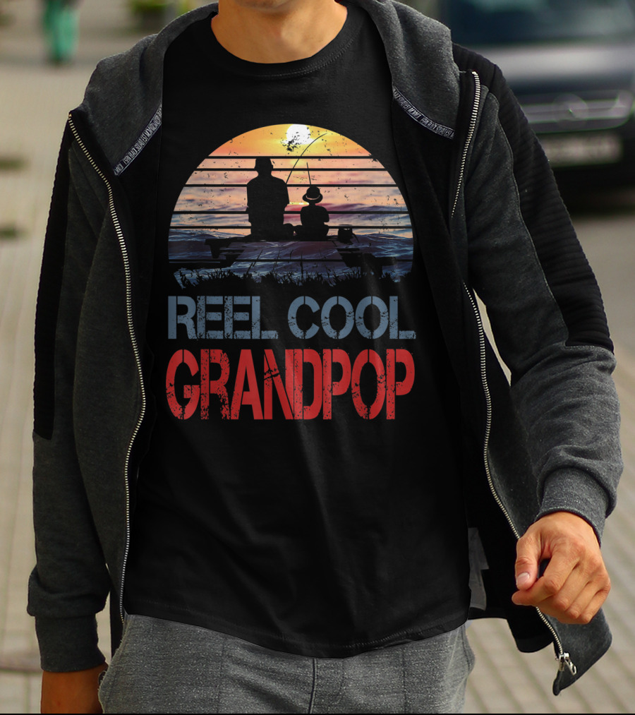 Father's Day Gifts Fishing Reel Cool Grandpop T-Shirt