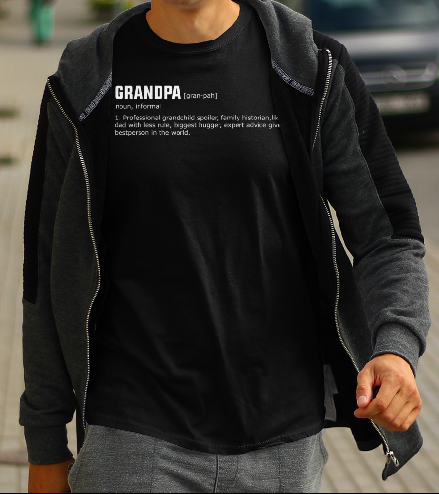 GRANDPA Definition Fun Father's Day Professional Grandchild Spoiler Hugger Advice Giver T-Shirt