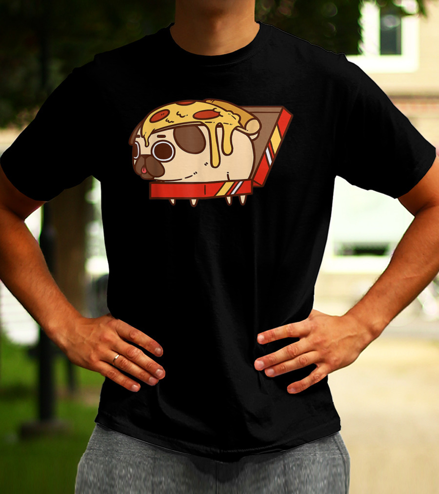 Funny Puglie Pizza Pug Love Pizza Birt Fan Gift T-Shirt