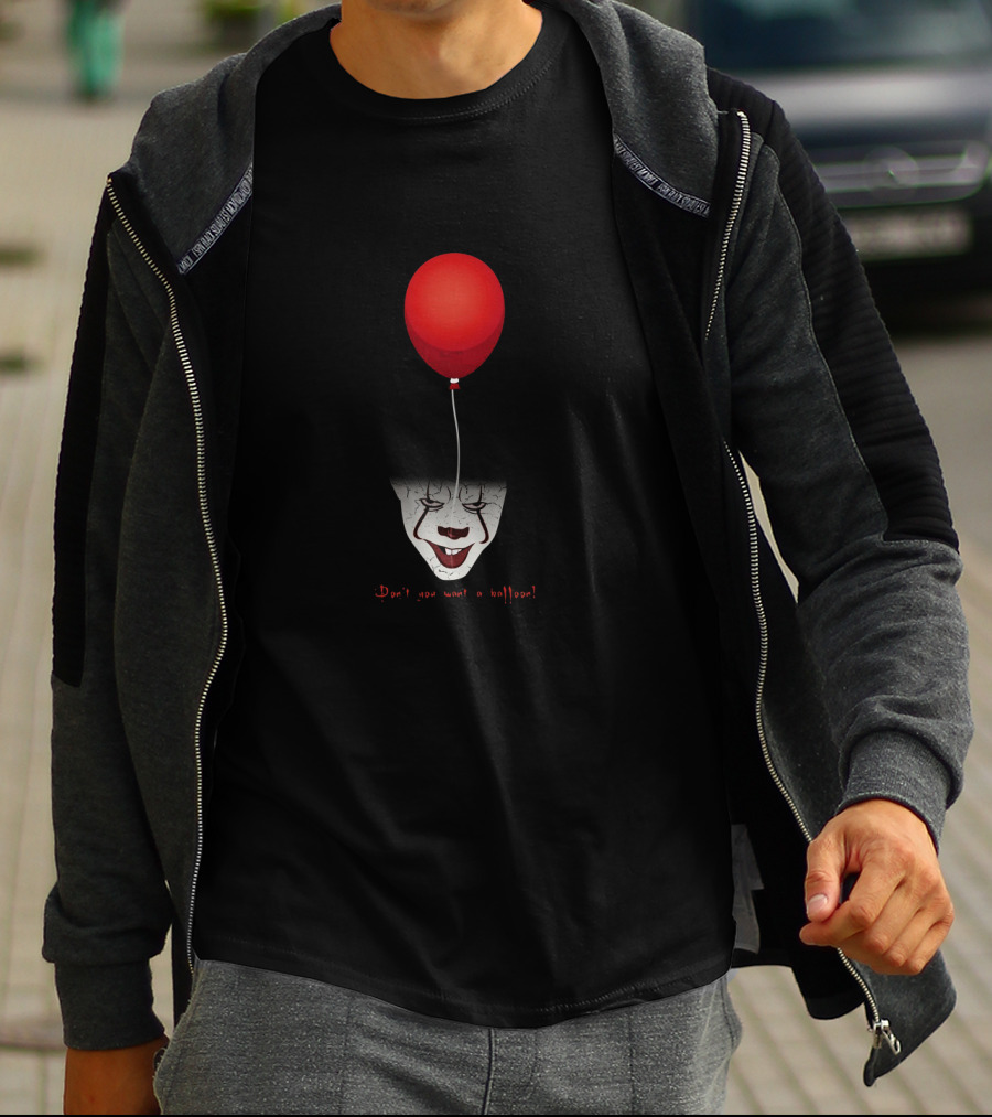 Pennywise Red Balloon Horror Don’t You Want A Balloon T-Shirt