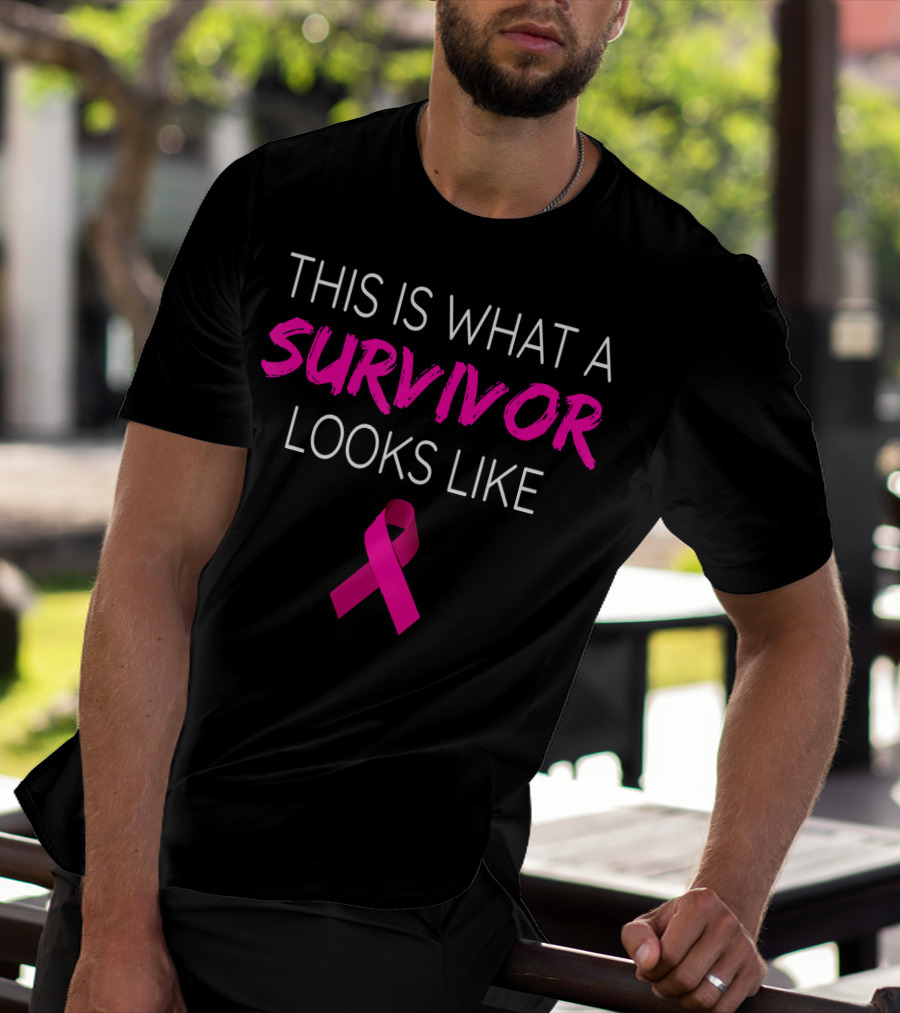 This Is What A Survivor Looks Like Breast Cancer Awareness Pink T-Shirt