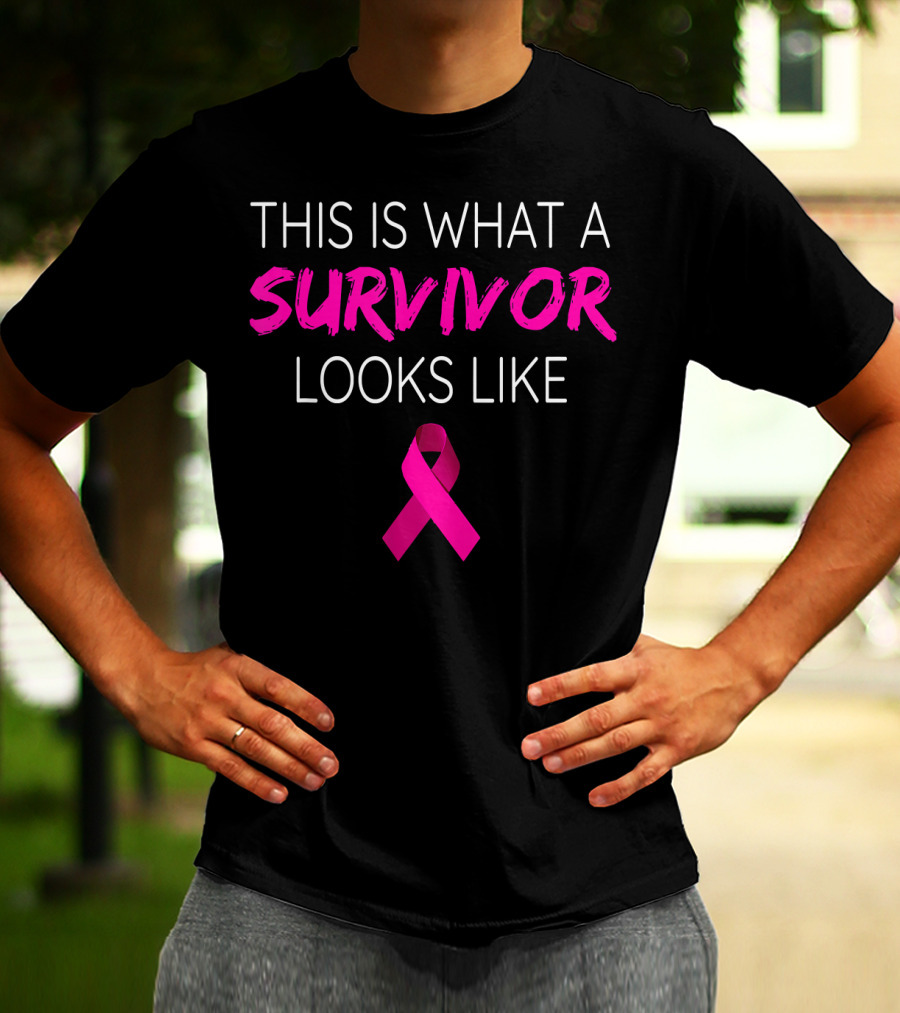 This Is What A Survivor Looks Like Breast Cancer Awareness Pink T-Shirt