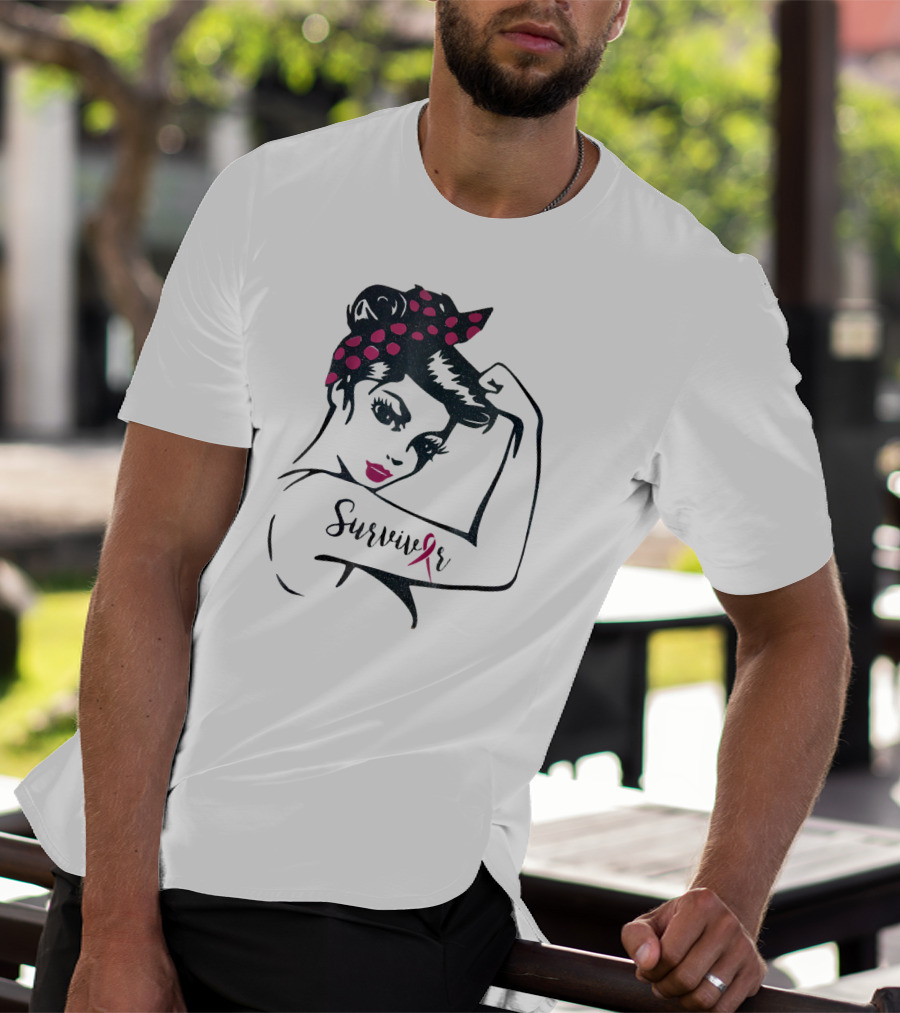 Rosie The Riveter Breast Cancer Survivor We Can Cure It Survivor T-Shirt