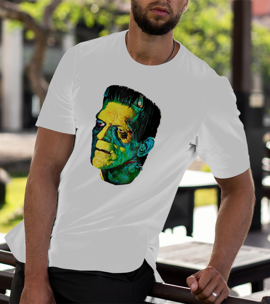 Karloff Frankenstein Monster Horror Movie Fan Iconic Colorful T-Shirt