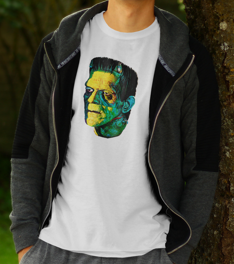 Karloff Frankenstein Monster Horror Movie Fan Iconic Colorful T-Shirt