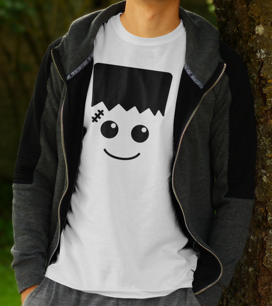 Frankenstein Cute Face Halloween Monster Fun T-Shirt