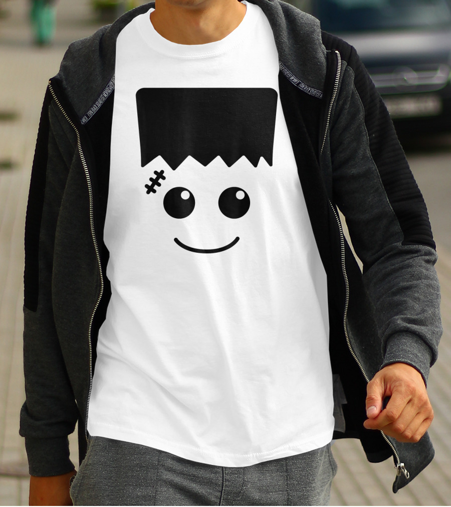 Frankenstein Cute Face Halloween Monster Fun T-Shirt
