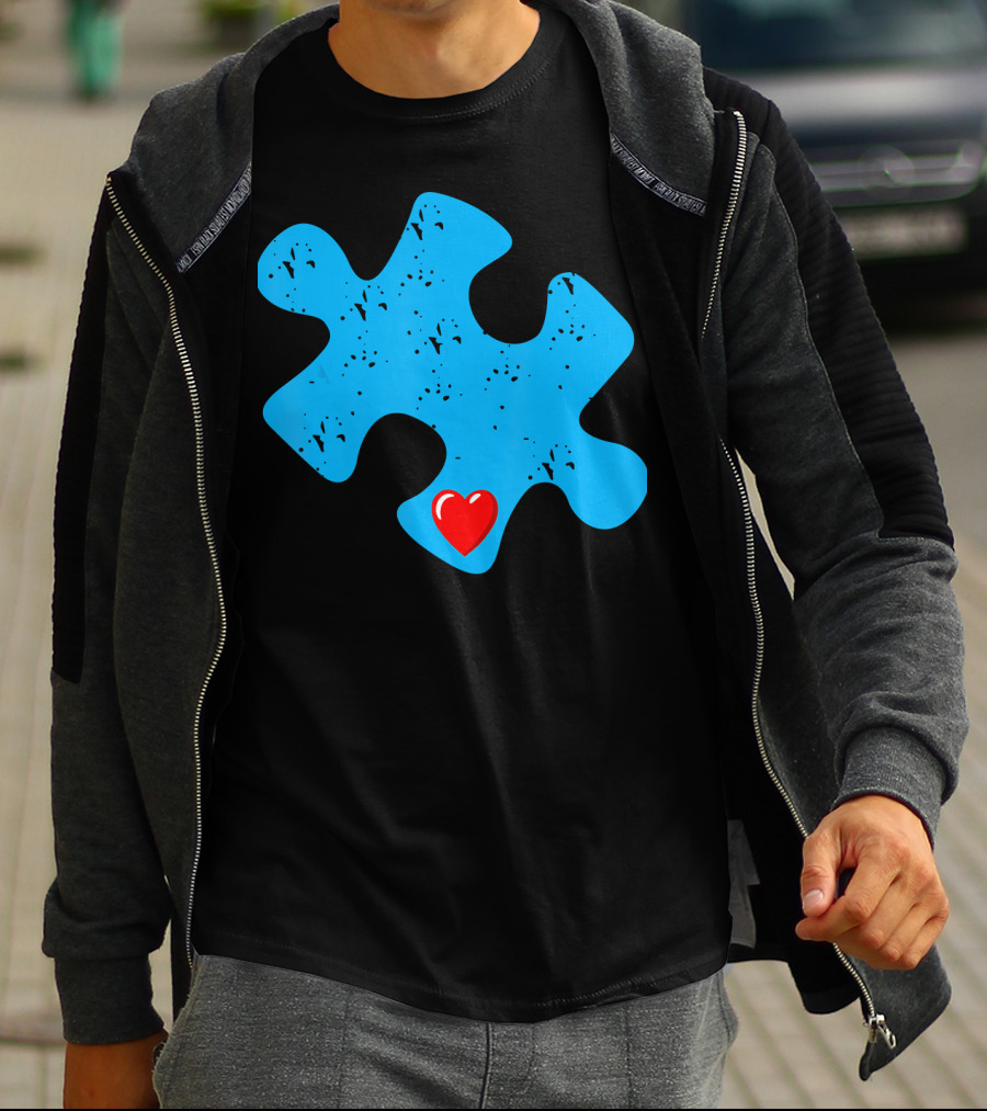 Cute Colorful Autism Love Puzzle Piece T-Shirt