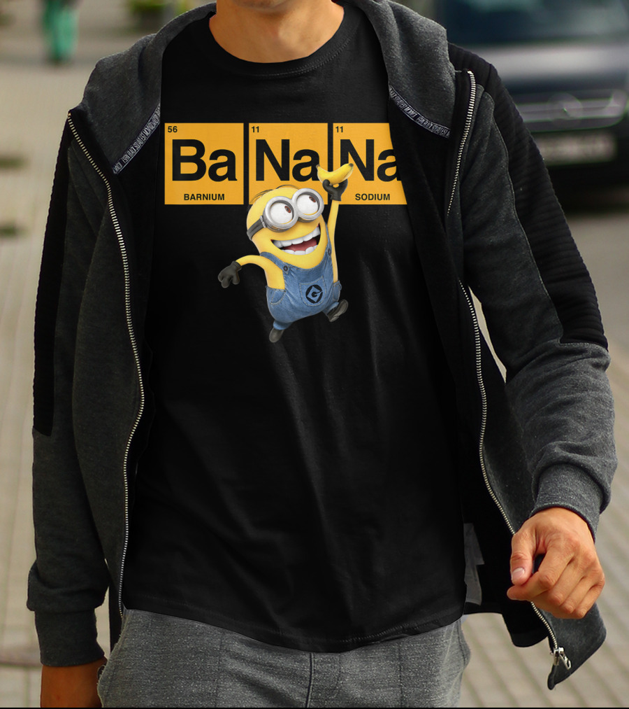 Despicable Me Minions Ba Na Na Elemental Square Happy T-Shirt