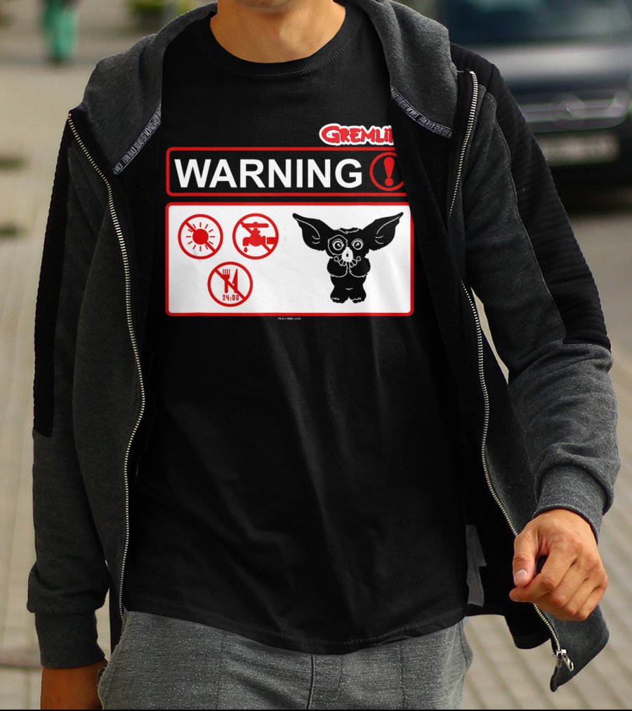 Gremlins Warning Sign Icons Gizmo T-Shirt