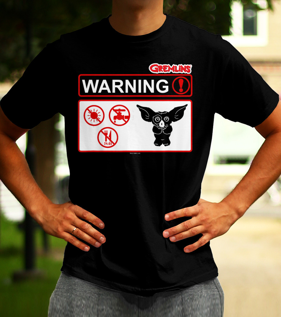 Gremlins Warning Sign Icons Gizmo T-Shirt