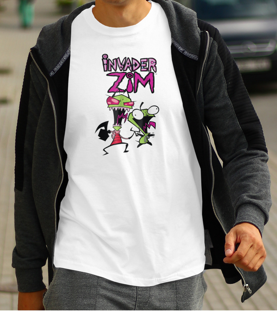 Nickelodeon Invader Zim Animated Characters Zim And GIR T-Shirt