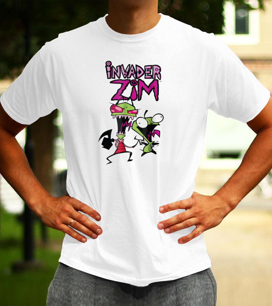 Nickelodeon Invader Zim Animated Characters Zim And GIR T-Shirt