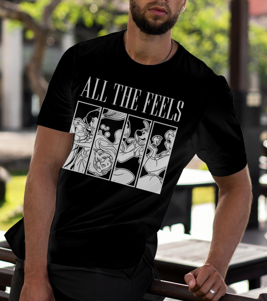 ALL THE FEELS Disney Princess Character Panels T-Shirt