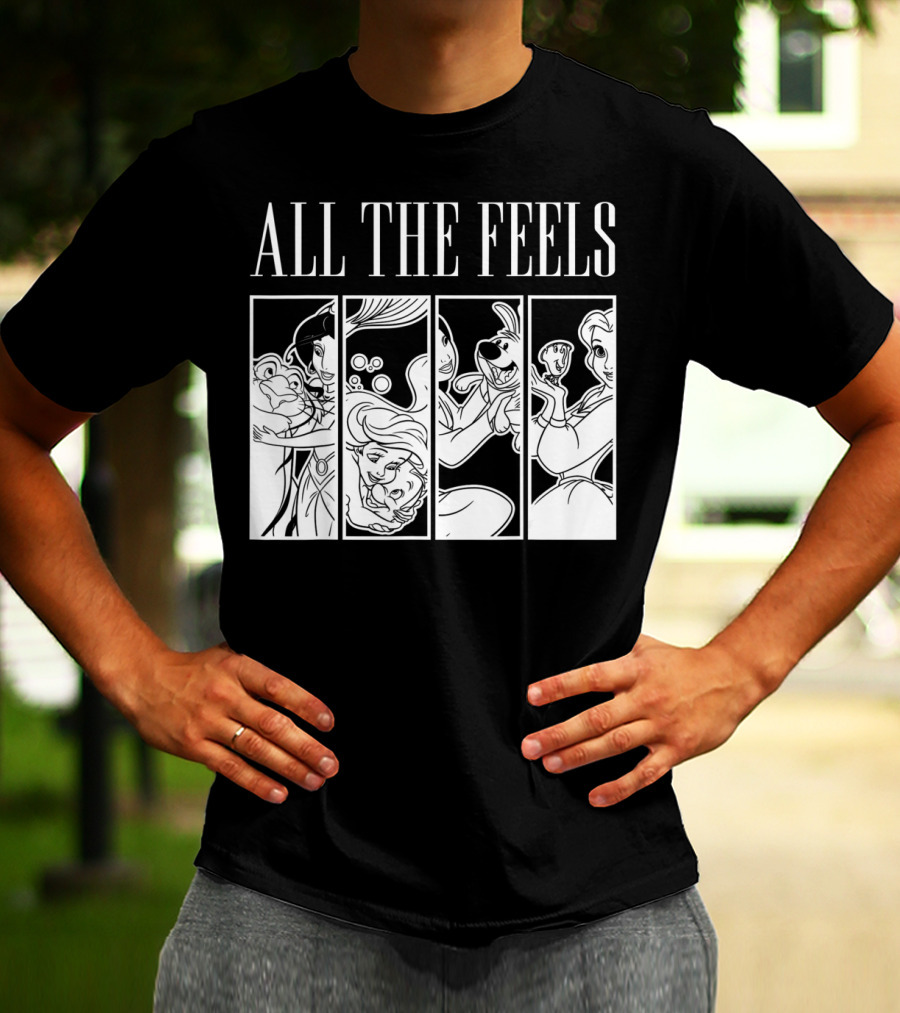 ALL THE FEELS Disney Princess Character Panels T-Shirt