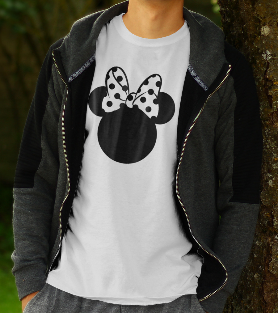 Minnie Mouse Silhouette With Polka Dot Bow Disney T-Shirt