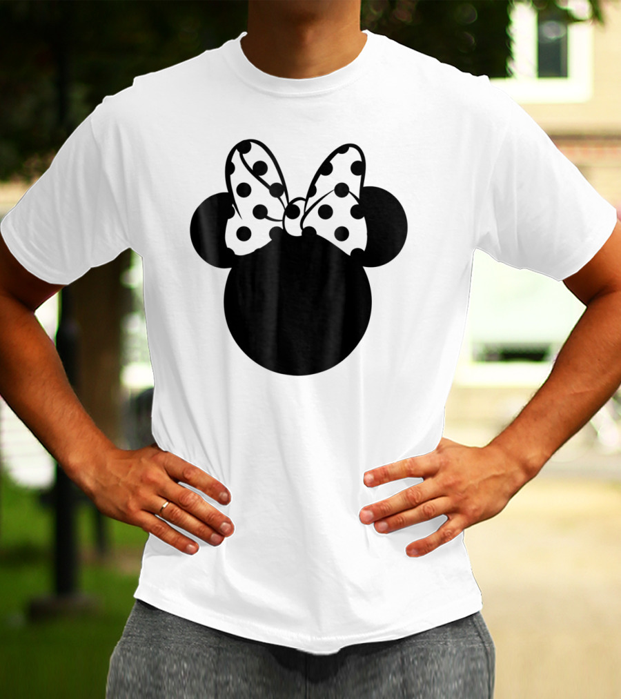 Minnie Mouse Silhouette With Polka Dot Bow Disney T-Shirt