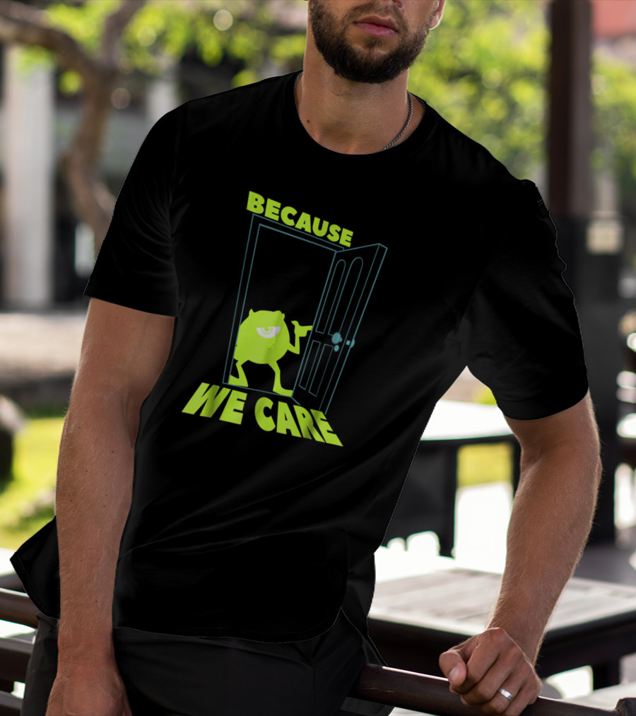 Disney Pixar Monsters Inc. Mike Because We Care Doorway T-Shirt