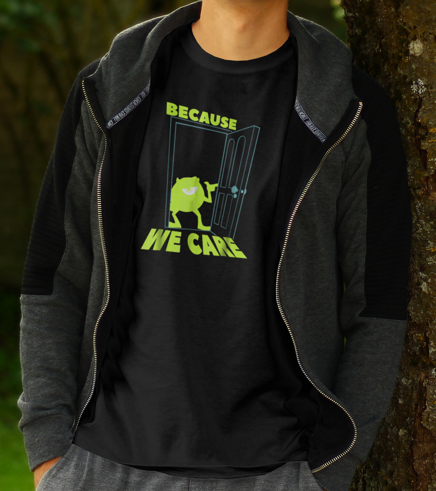 Disney Pixar Monsters Inc. Mike Because We Care Doorway T-Shirt