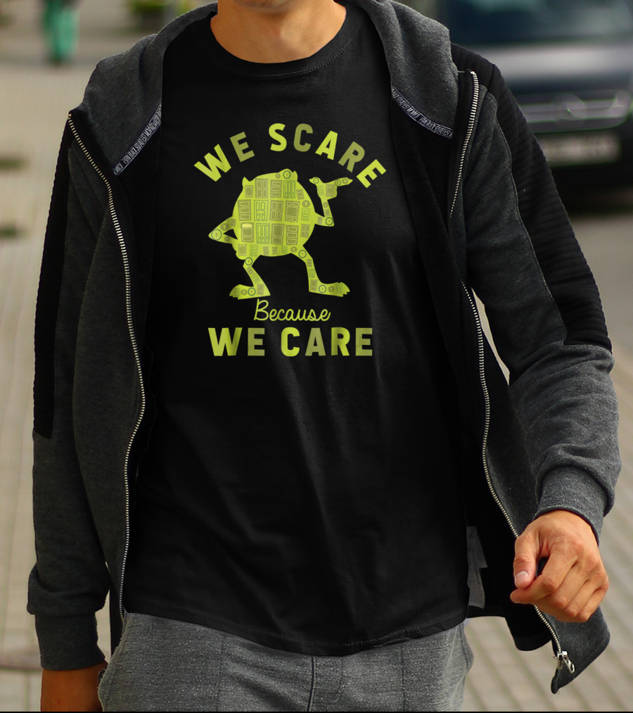 We Scare Because We Care Disney Pixar Monsters University Mike T-Shirt