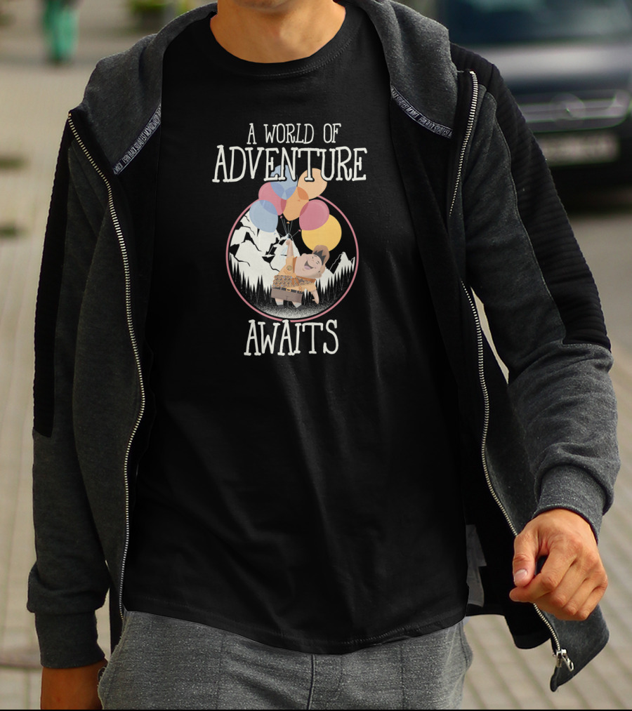Disney Pixar Up A World Of Adventure Awaits Russell Balloons T-Shirt