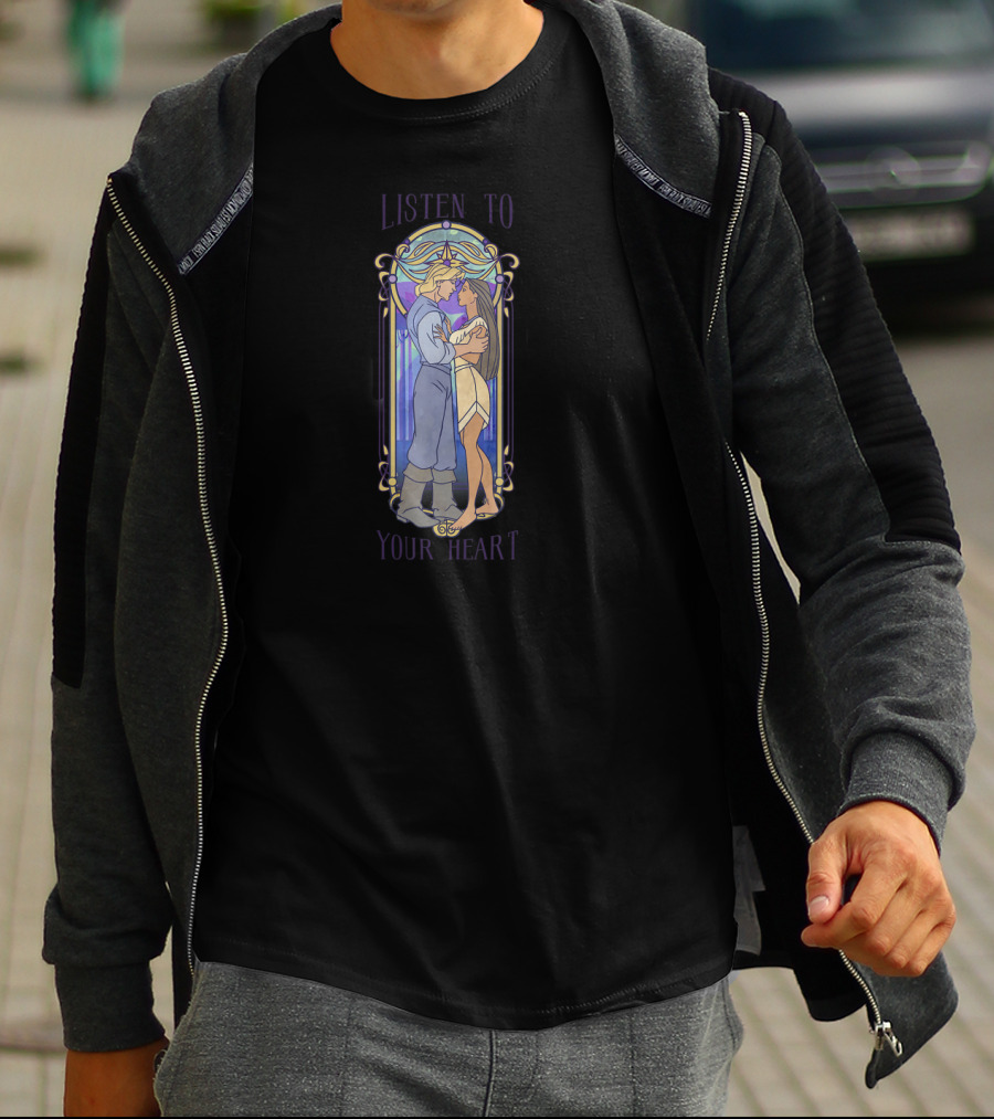 Disney Pocahontas John Listen To Your Heart Embrace T-Shirt
