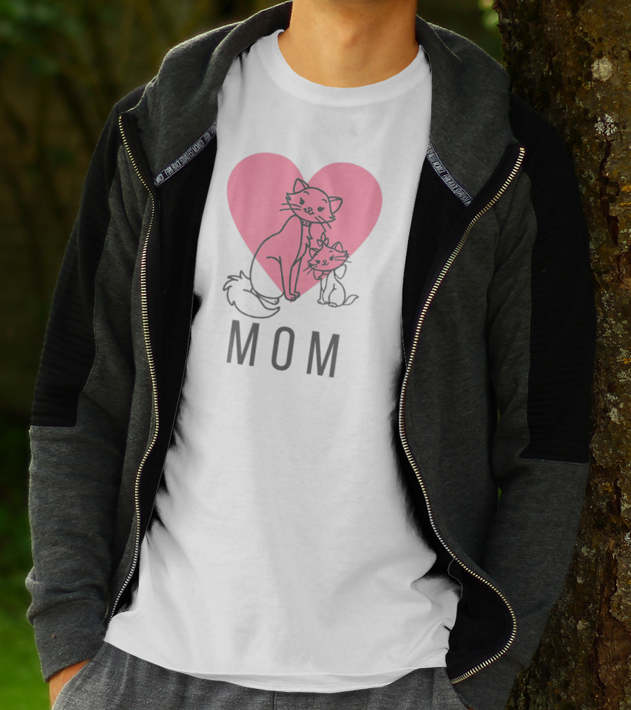 Disney Aristocats Duchess And Marie Mom Heart T-Shirt