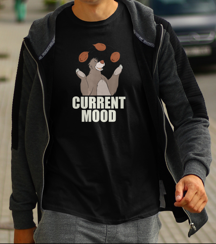 Disney The Jungle Book Baloo Juggling Nuts Current Mood T-Shirt