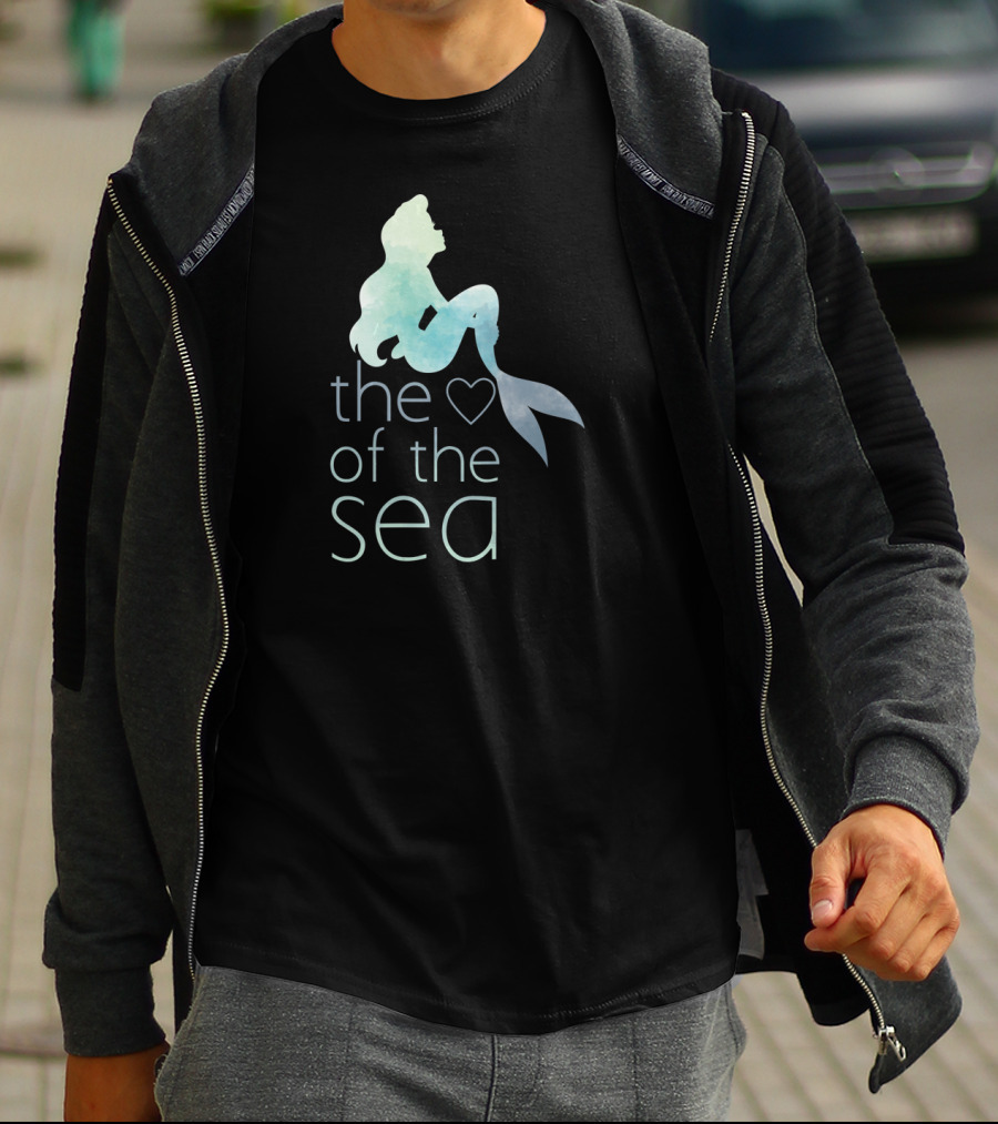 Disney Little Mermaid Heart Of The Sea Watercolor Ariel T-Shirt