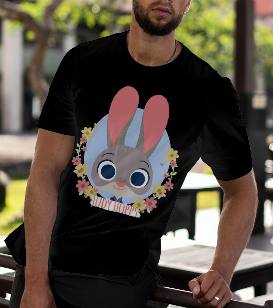 Zootopia Judy Hopps Floral Spring Wreath Disney T-Shirt