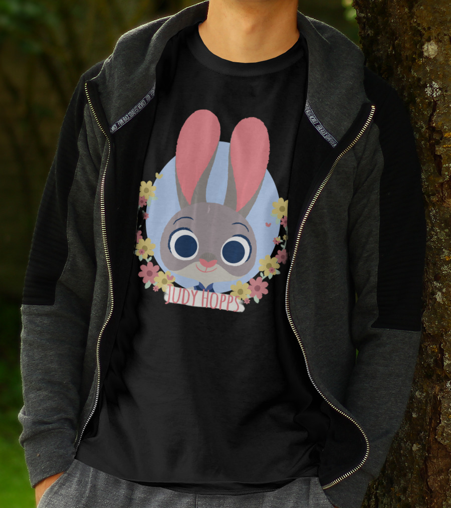 Zootopia Judy Hopps Floral Spring Wreath Disney T-Shirt