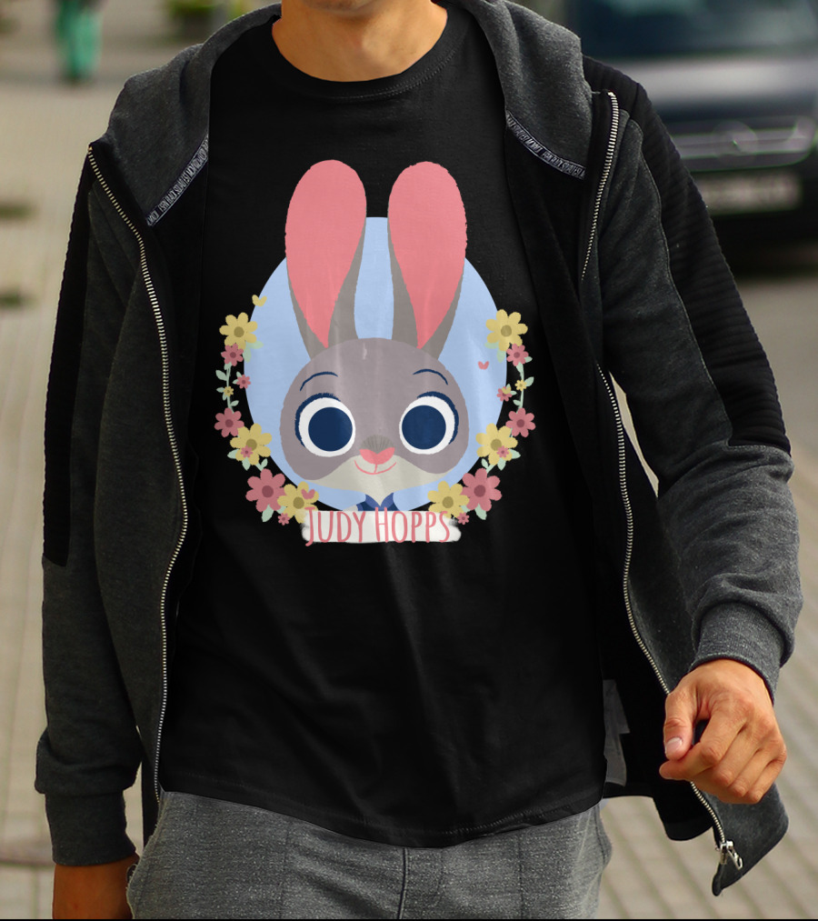 Zootopia Judy Hopps Floral Spring Wreath Disney T-Shirt