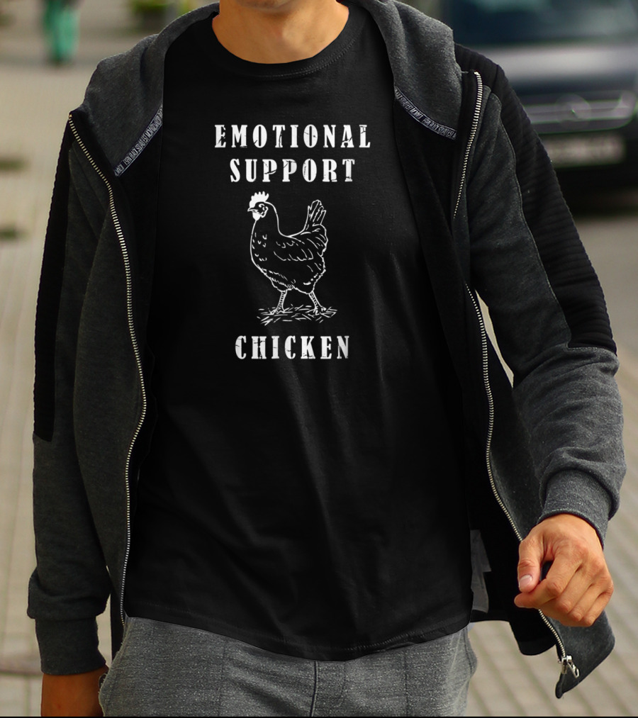Emotional Support Chicken Funny Humor T-Shirt