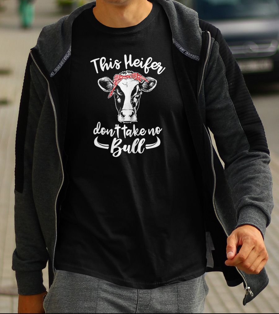 This Heifer Don't Take No Bull Cow Lovers Bandana Cow Trope T-Shirt