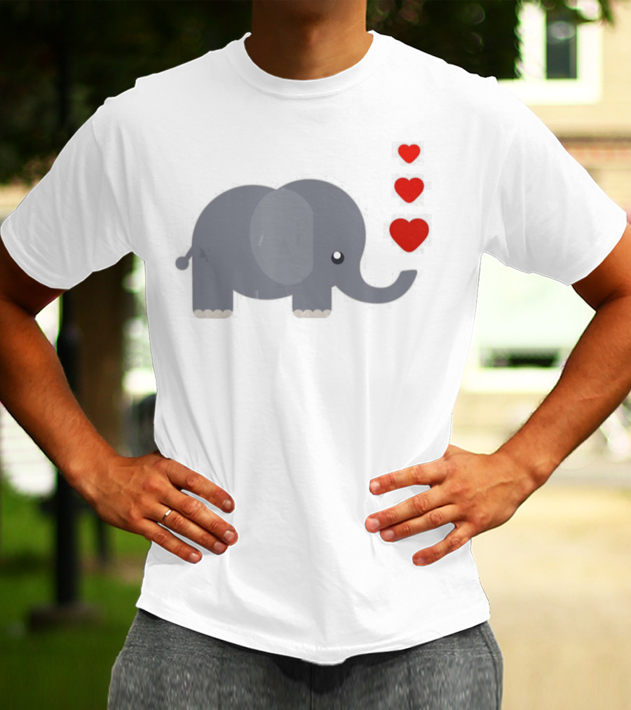 Baby Elephant With Hearts For Guys Girls T-Shirt