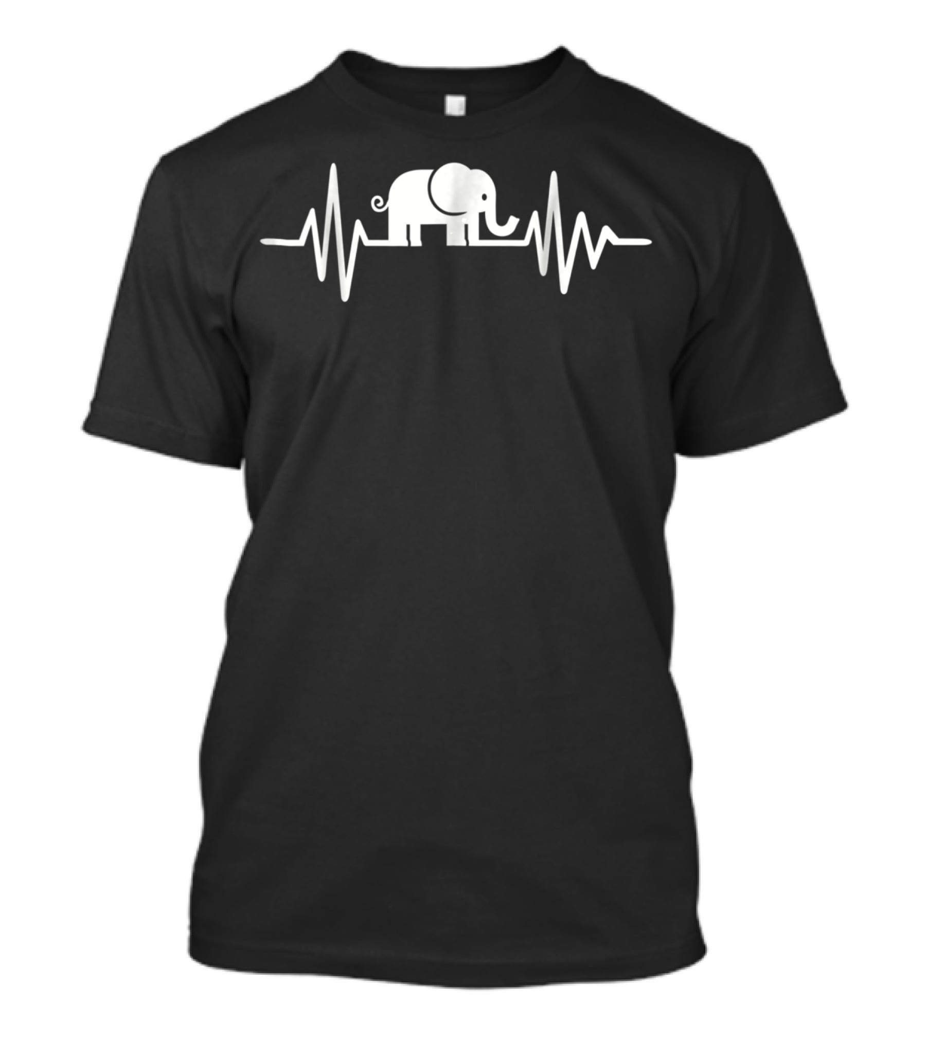 Elephant Frequency Heartbeat Line T-Shirt