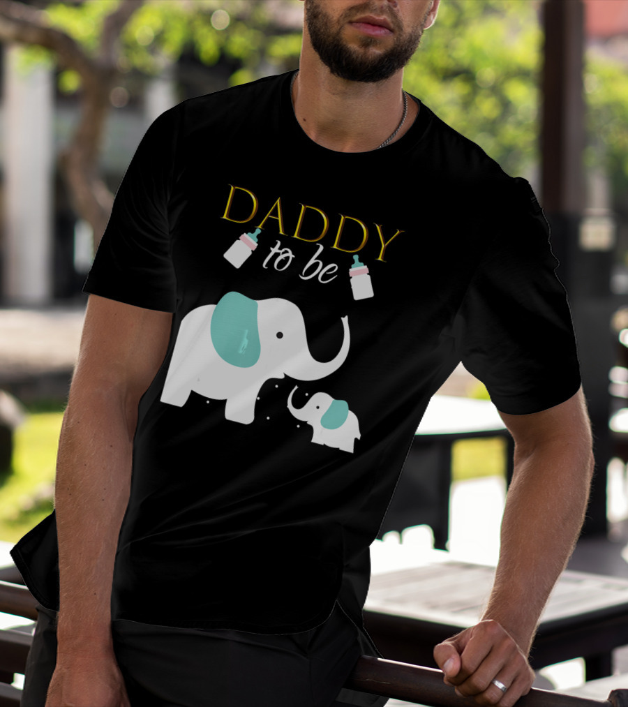 DADDY To Be Mens Elephant Baby Shower Boy T-Shirt